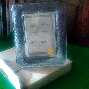 Indiana  glass tiara picture frame blue